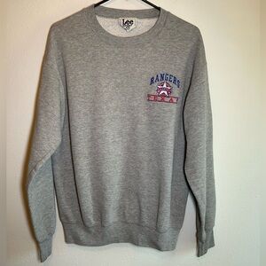 VTG Texas Rangers Sweatshirt Women’s Sz M Lee Star Baseball Y2K 90s USA Made